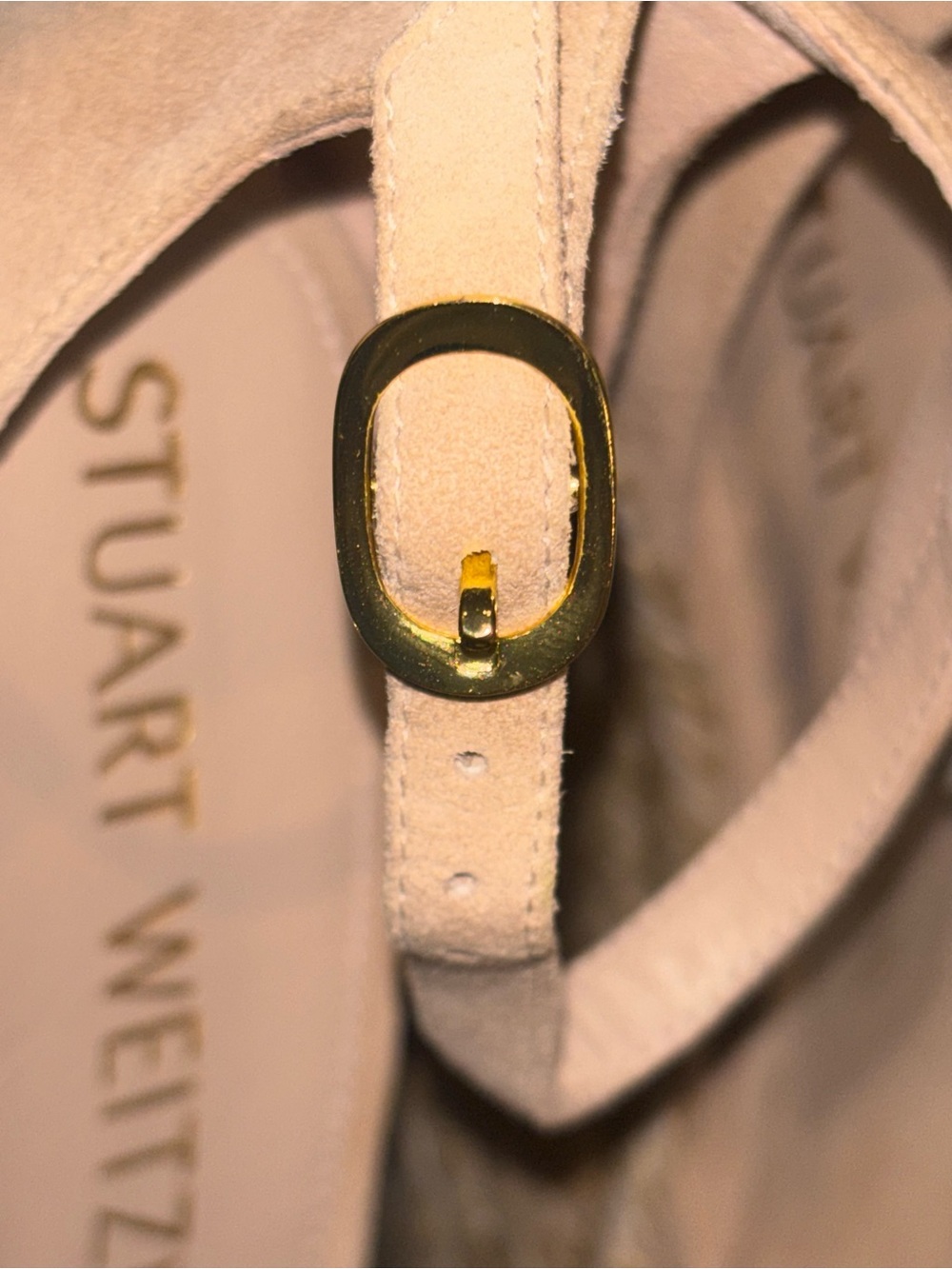 Stuart Weitzman Blush Pink Suede Espadrille Wedge Sandals - Picture 3 of 7